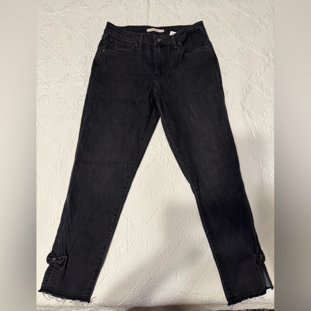 Levi's Women's B721 High Rise Skinny Jeans with Ankle Tie Detail